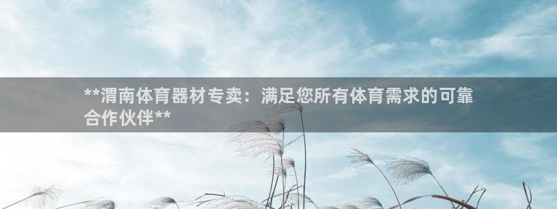富联平台代理注册：**渭南体育器材专卖：满足您所有体育需求的