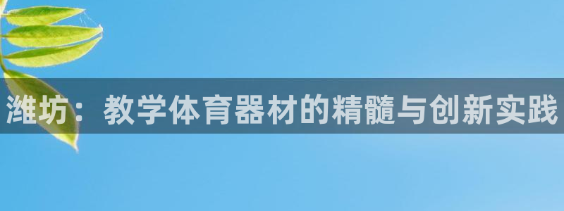 富联平台靠 5o69I7：潍坊：教学体育器材的精髓与创新实践